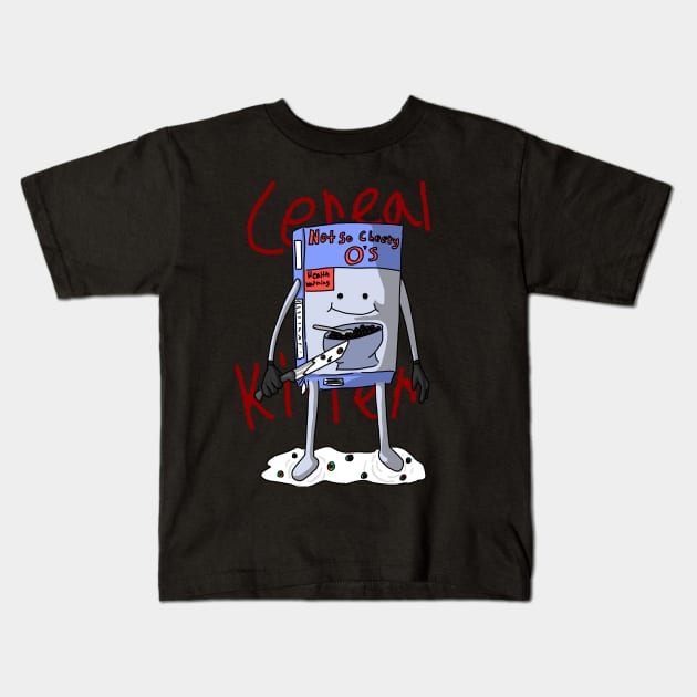 Cereal killer Kids T-Shirt by Evanglynn Art